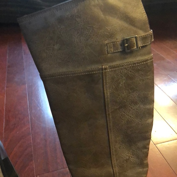 Knee High Distressed Riding Boots - Picture 2 of 5
